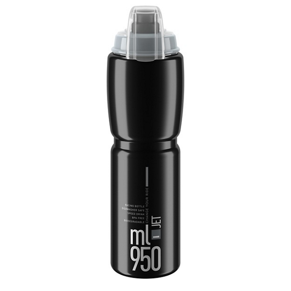 Cykelflaska Elite Jet 950ml, svart