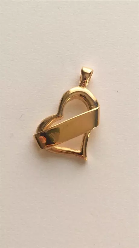 Hjärta m gravyrskylt 18K 181595H 