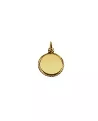 Gravyrbricka 13mm rondell facetterad 18K