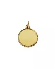 Gravyrbricka 16mm rondell facetterad 18K