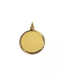 Gravyrbricka 18mm rondell facetterad 18K