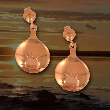 Midnattssol örhänge 18K guld