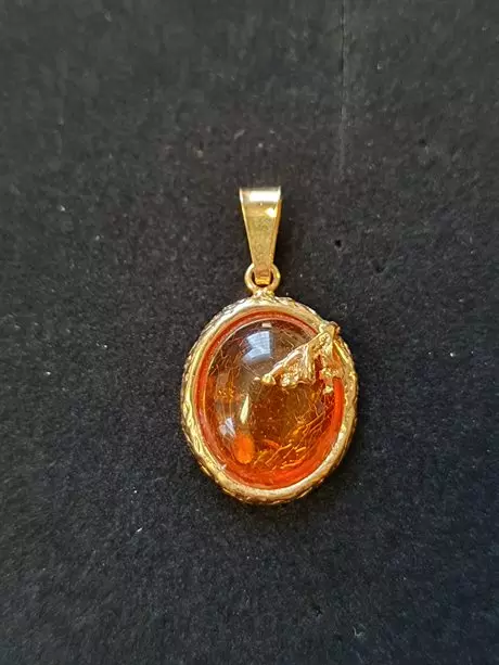 Hänge m bärnsten 18K 180672H