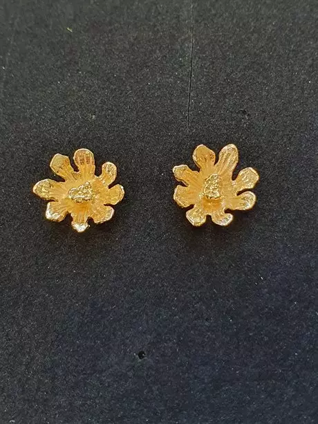 Fjällsippa örhänge fasta 18K