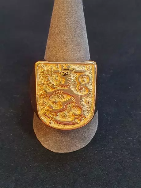 Klackring finskt lejon 18K 180716R