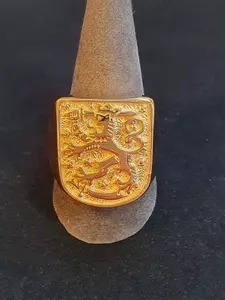 Klackring finskt lejon 18K 180716R