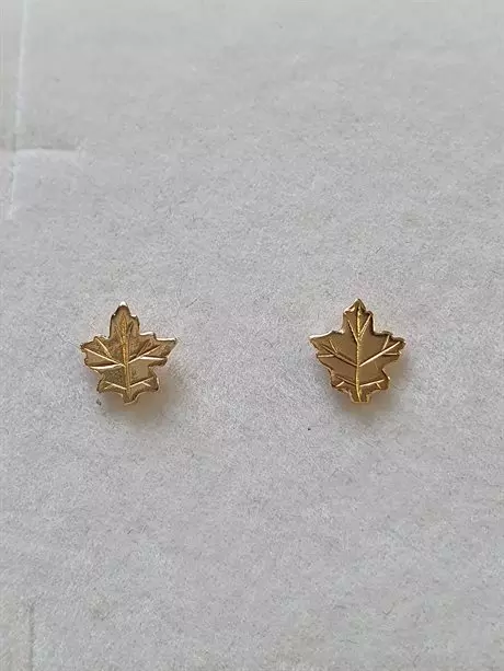 Örhänge löv fasta 18K 180017Ö