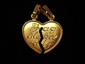 Brythjärta m text 18K 180549H