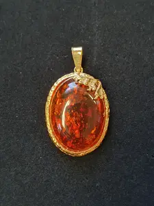 Hänge m bärnsten 18K 180573H