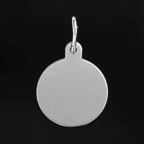 Gravyrbricka 13mm rondell Silver