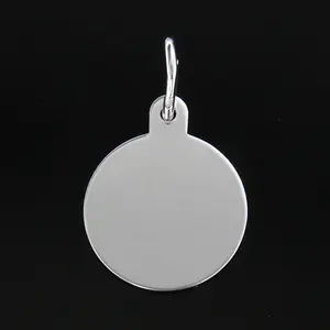 Gravyrbricka 13mm rondell Silver