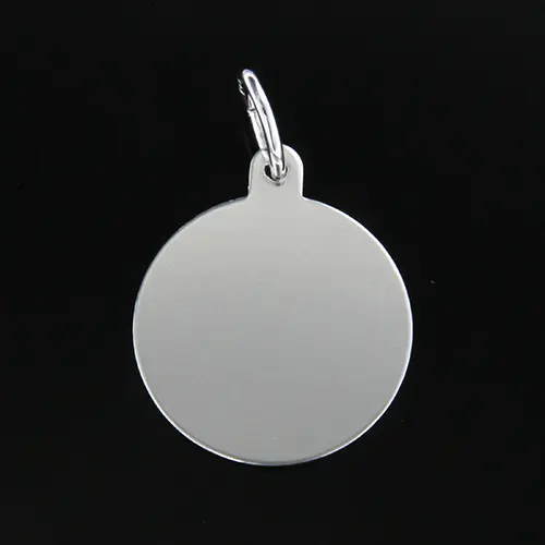 Gravyrbricka 16mm rondell Silver