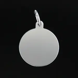 Gravyrbricka 16mm rondell Silver