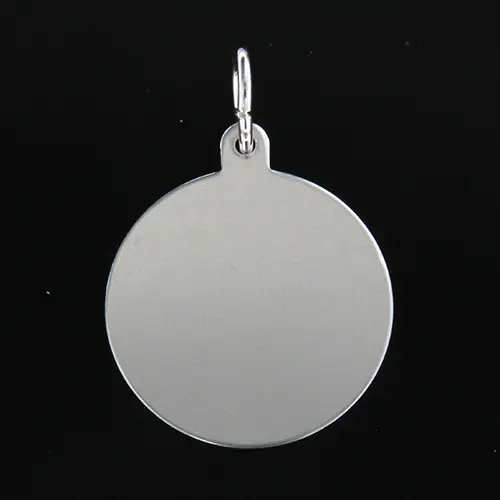 Gravyrbricka 18mm rondell Silver