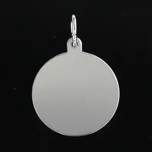 Gravyrbricka 18mm rondell Silver