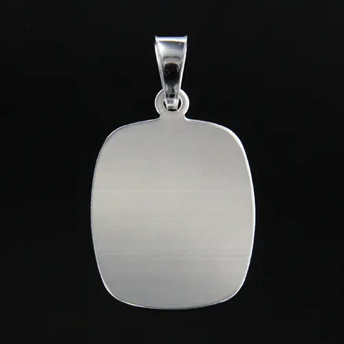 Gravyrbricka 18x15mm Silver