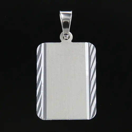 Gravyrbricka 13x19 facetterad Silver