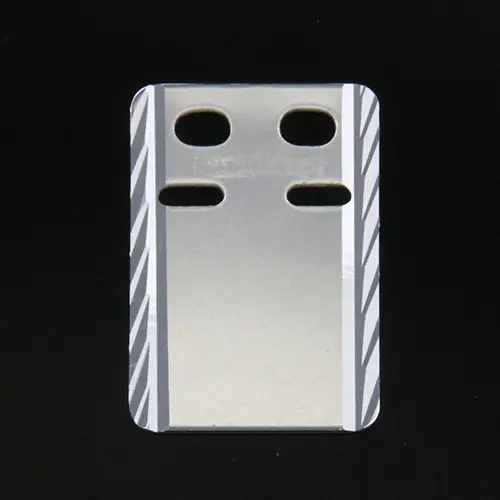 ID bricka 13x19mm facetterad Silver