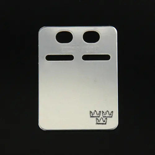 Gravyrbricka 16x22mm ID Silver