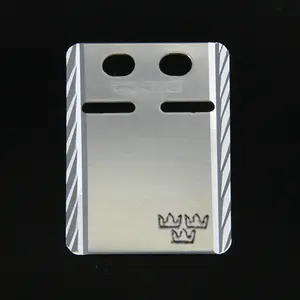 Gravyrbricka 17x23mm ID facetterad Silver