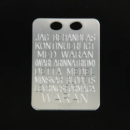 Waranbricka 19*27mm silver