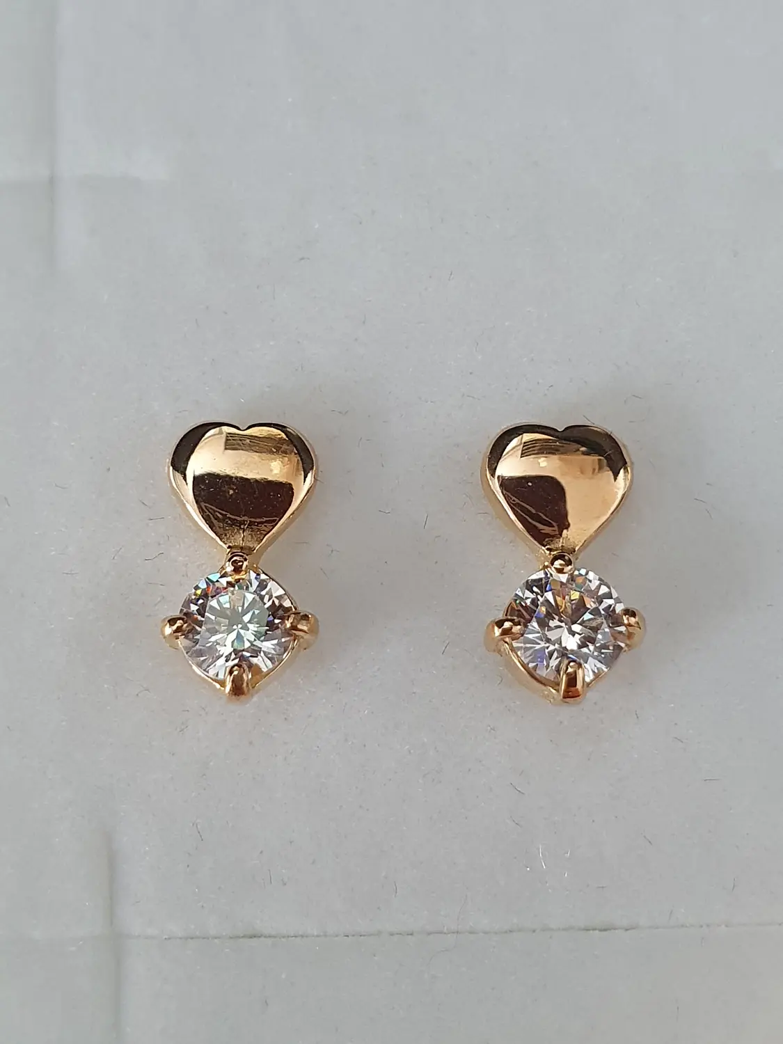 Örhänge hjärta m cz fasta 18K 180806Ö