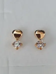 Örhänge hjärta m cz fasta 18K 180806Ö