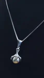 Fågelklo med pärla silver 9250041H