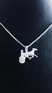 Travhäst med sulky silver 9250336H