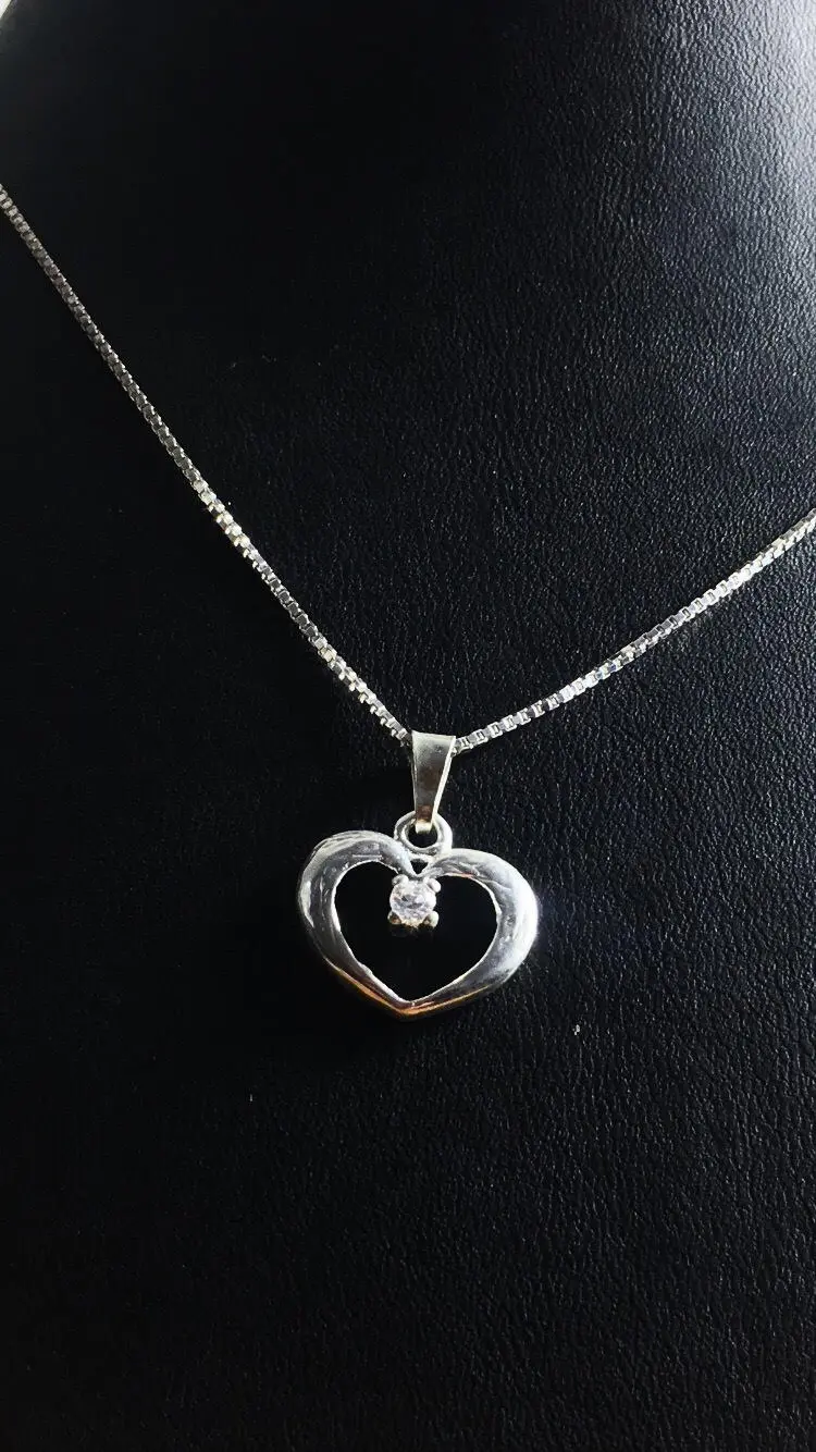 Hjärta med sten silver 9250590H