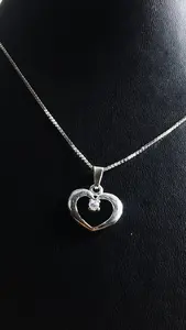Hjärta med sten silver 9250590H