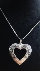 Mönstrat hjärta silver 9250607H