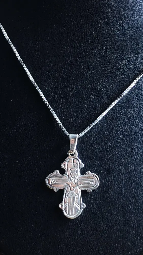 Dubbelsidigt kors - stort silver 9250636H