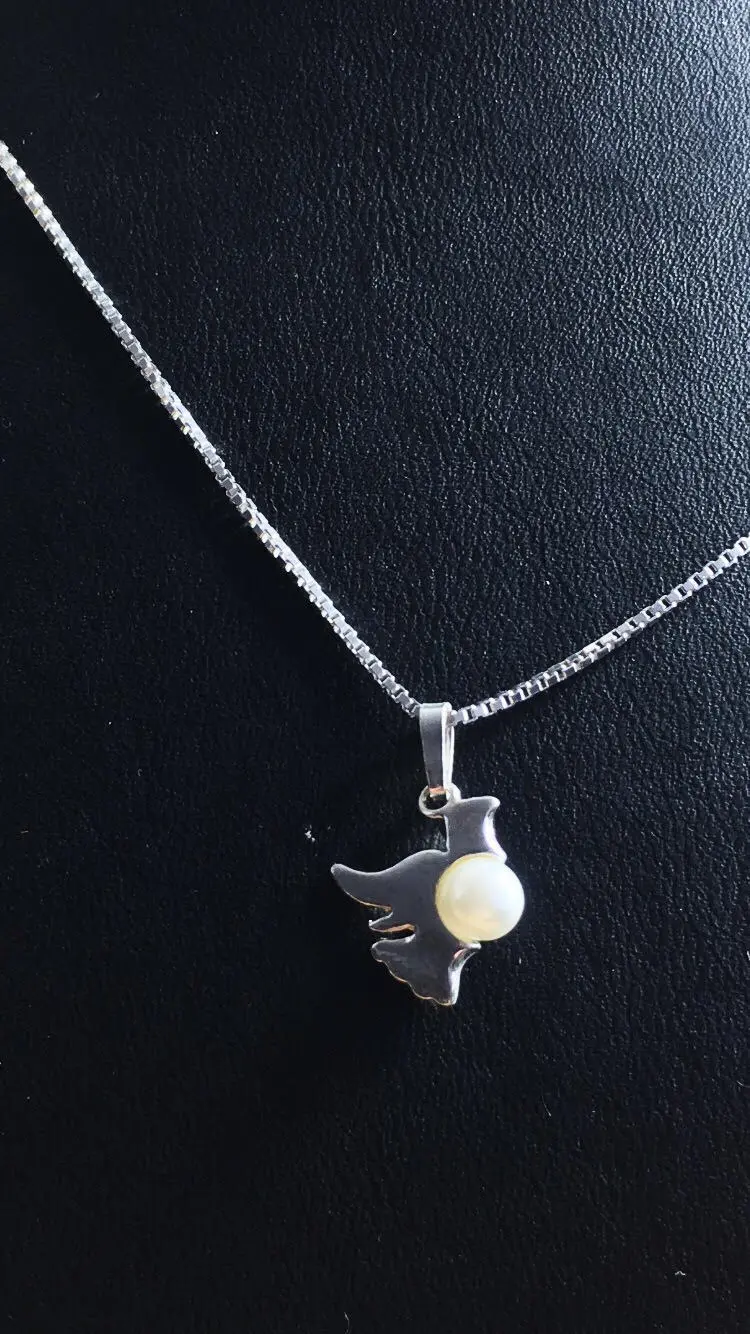 Fredsduva med pära - liten silver 9250951H