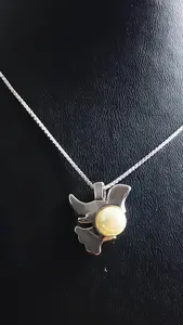 Fredsduva med pära - stor silver 9250952H
