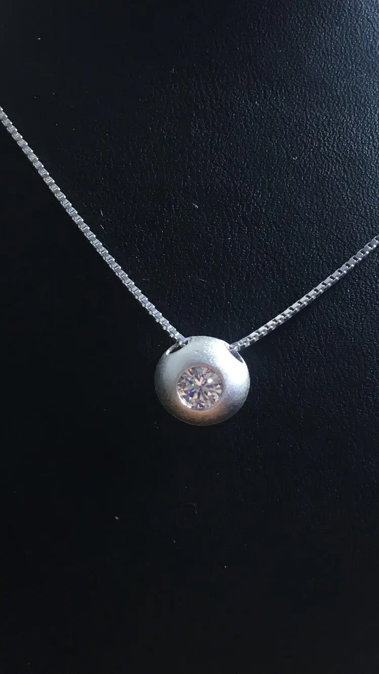 Matt hänge med sten silver 9251038H