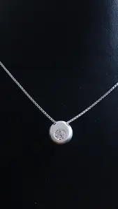 Matt hänge med sten silver 9251039H