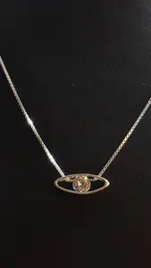 Ovalt hänge med sten silver 9251179H
