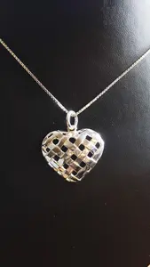 Rutigt hjärta silver 9251180H