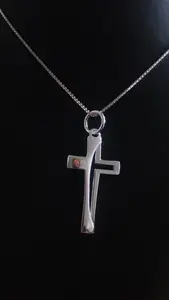 Genombrutet kors silver 9251386H 