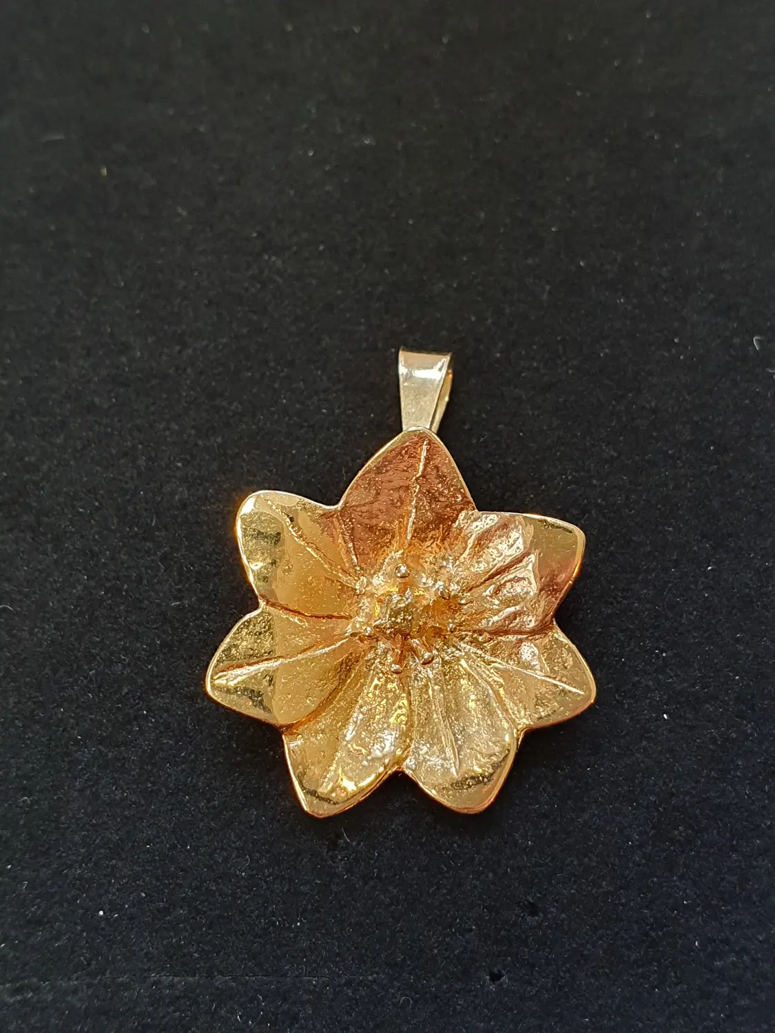 Skogsstjärna hänge/brosch stor 18K 