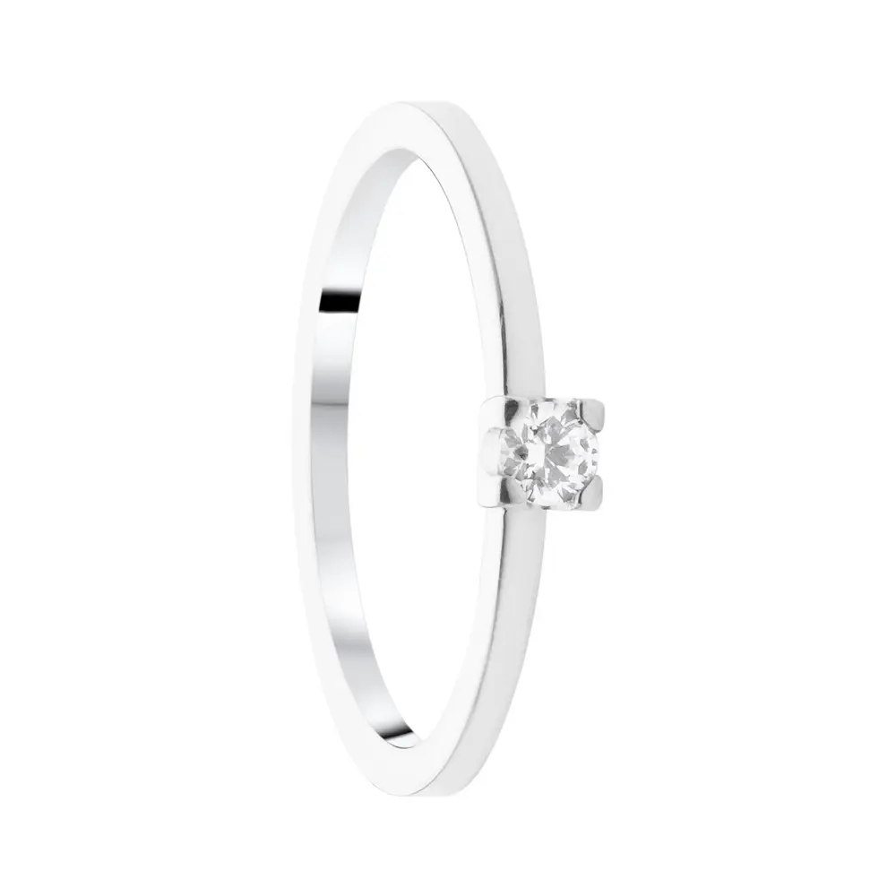 Solitär 0,10 Silver CZ