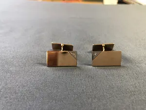 Manschettknappar m sten 12,5gr 18K röd/vitguld