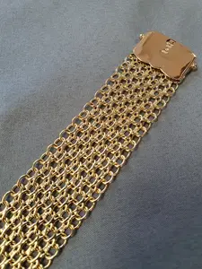 X-länk sexradigt armband 20,5cm 70,7gr 18K