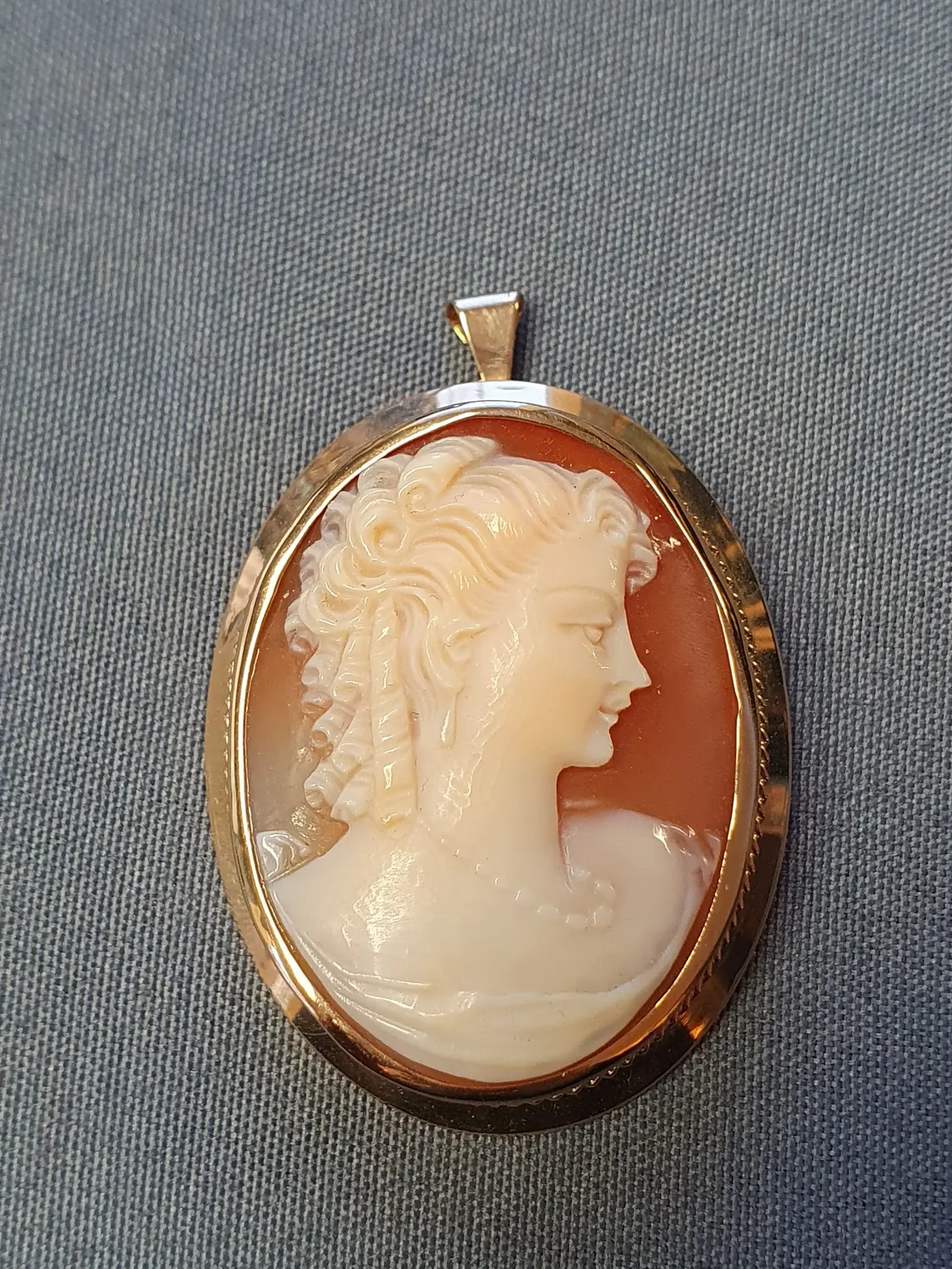 Camé hänge/brosch 9,6gr 18K