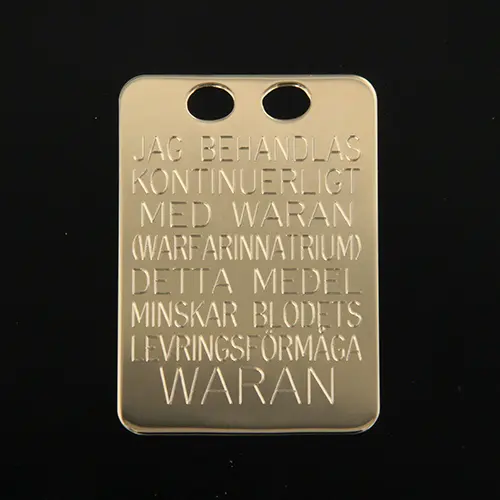 Waranbricka 19*27mm 18K 