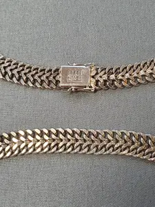 Fiskbenscollie rakt 46cm 80,5gr 18K vitguld