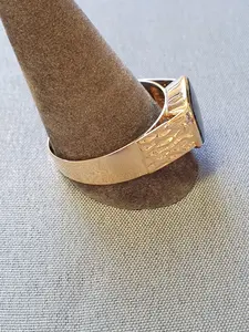 Klackring m grön glassten 72,0 5,9gr 18K