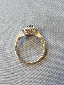 Camoséring med diamanter och safir 58,0 5,2gr 18K