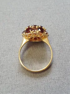 Ring med granater 56,0 7,6gr 18K